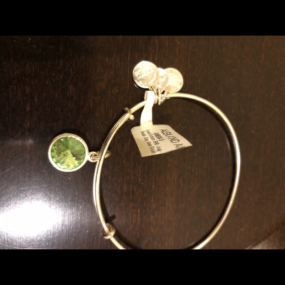 Alex and ani green charm bracelet
